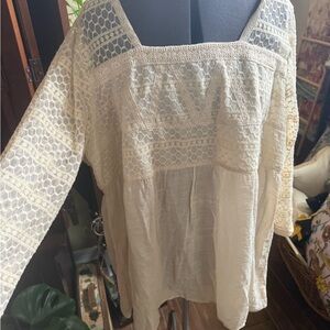 Tantrums Cream Lace Blouse